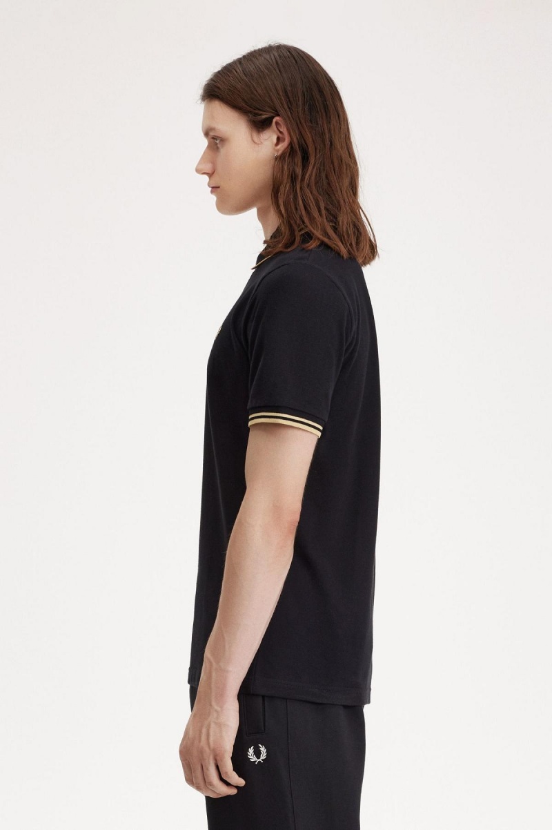 Fred Perry Shirt Fred Perry Osaka M12 Hombre Negros | BMXSD35341