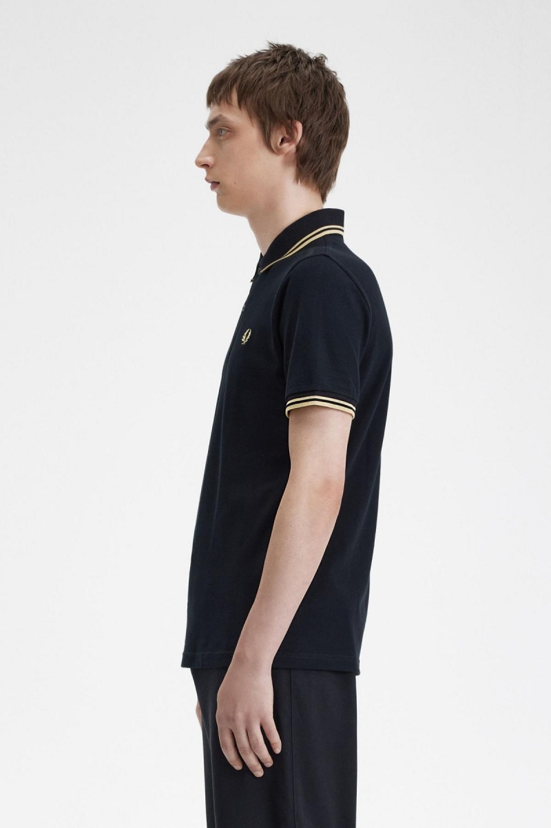 Fred Perry Shirt Fred Perry Tokyo M12 Hombre Negros | GMXUC82726