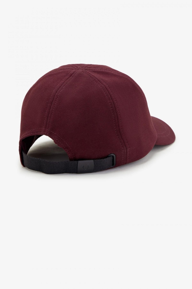 Gorra Fred Perry Classic Piqué Accessories Oxblood / Shaded Stone | MXJBT27749