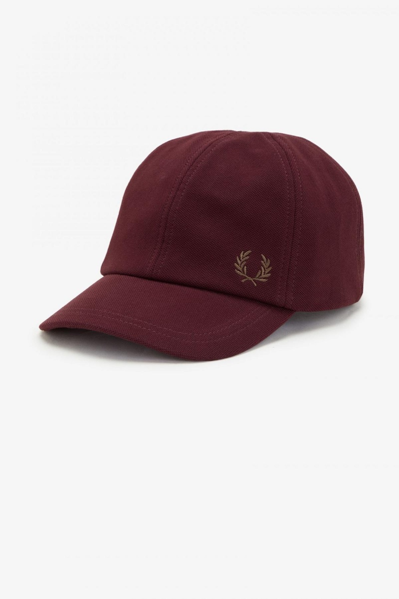 Gorra Fred Perry Classic Piqué Accessories Oxblood / Shaded Stone | MXJBT27749