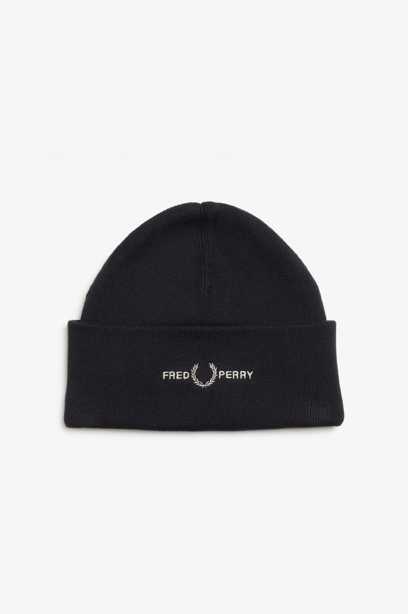 Gorro Fred Perry Estampados Accessories Negros | EMXHC32403