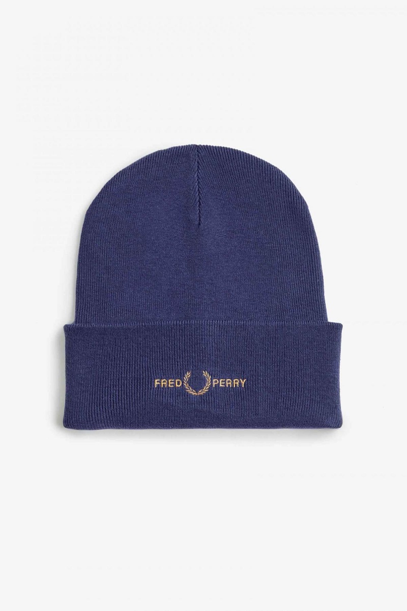 Gorro Fred Perry Estampados Accessories Azul Marino Azules | MXXMI42284