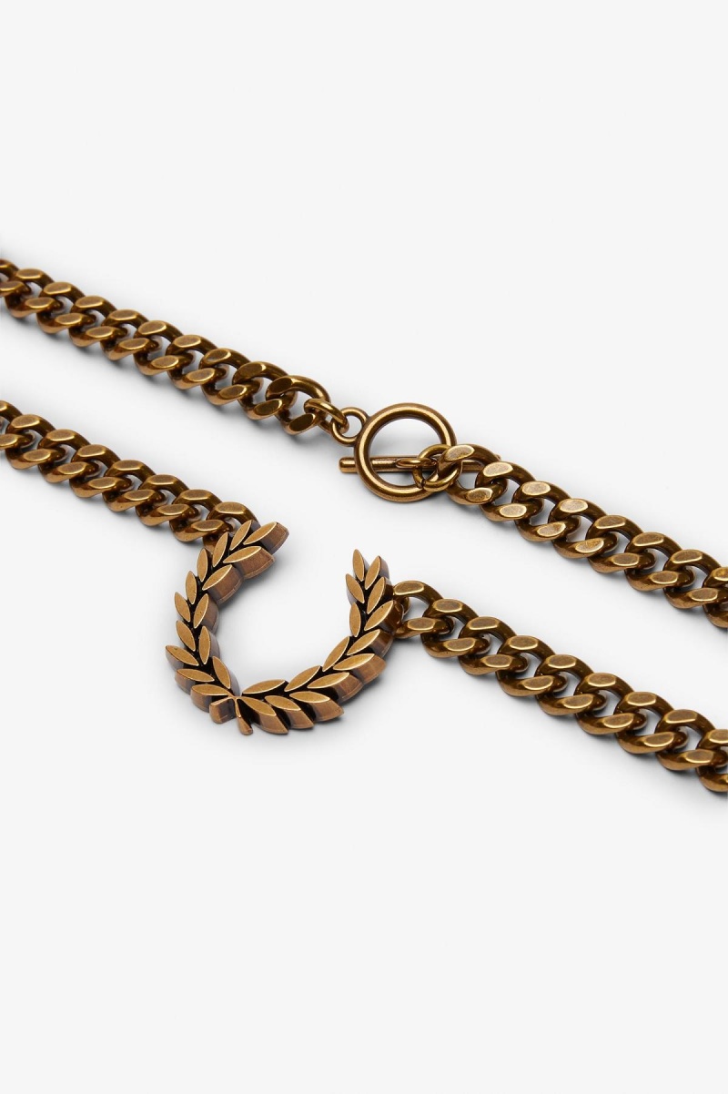 Joyería Fred Perry Fornido Laurel Wreath Necklace Accessories Dorados | EMXHC69498