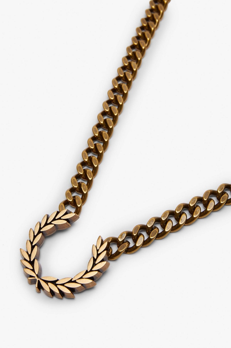 Joyería Fred Perry Fornido Laurel Wreath Necklace Accessories Dorados | EMXHC69498