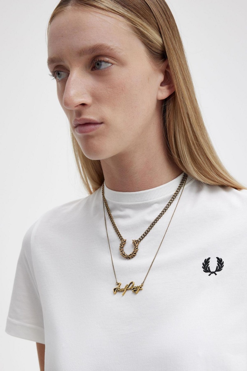 Joyería Fred Perry Fred Perry Necklace Accessories Dorados | LMXTR87025