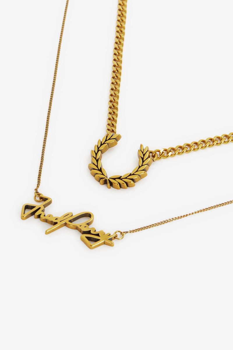 Joyería Fred Perry Fred Perry Necklace Accessories Dorados | LMXTR87025