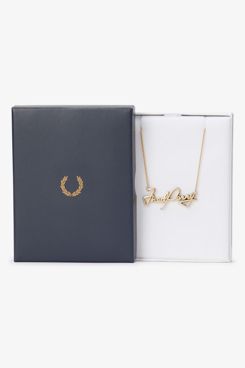 Joyería Fred Perry Fred Perry Necklace Accessories Dorados | DMXKV52406