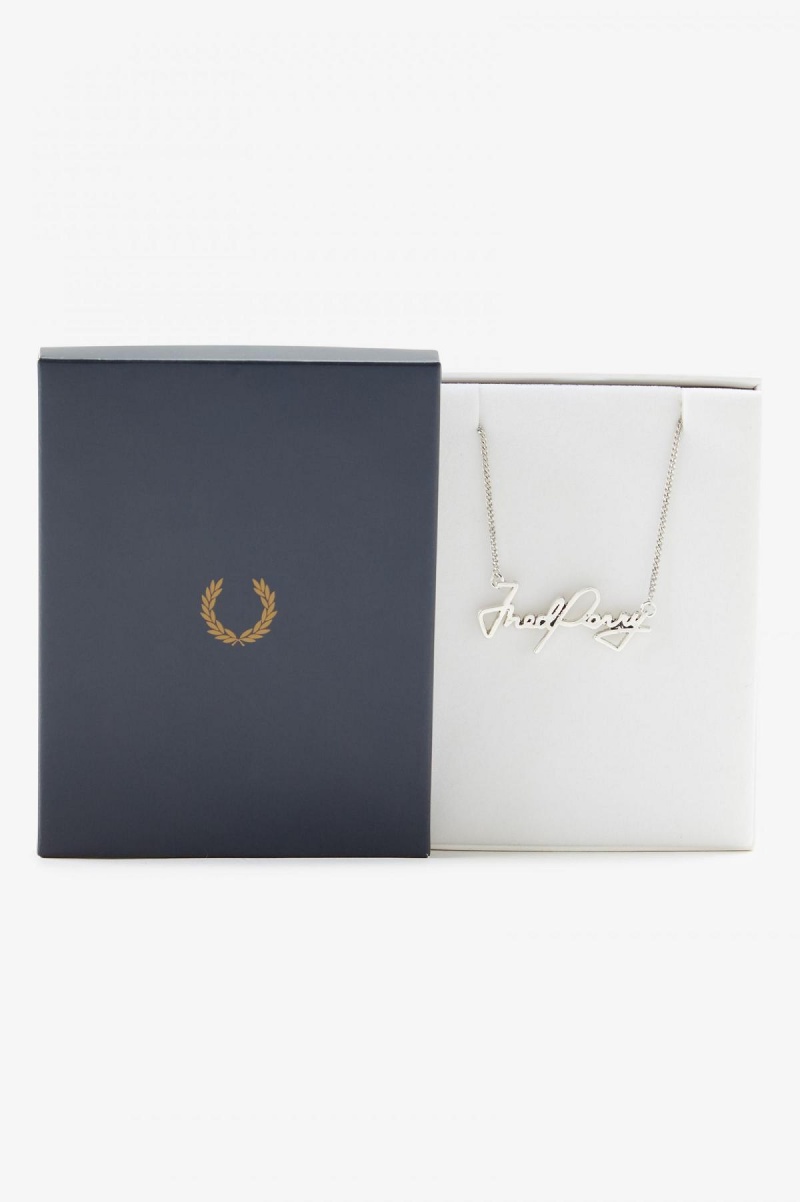 Joyería Fred Perry Fred Perry Necklace Accessories Plateados | QMXWA70438