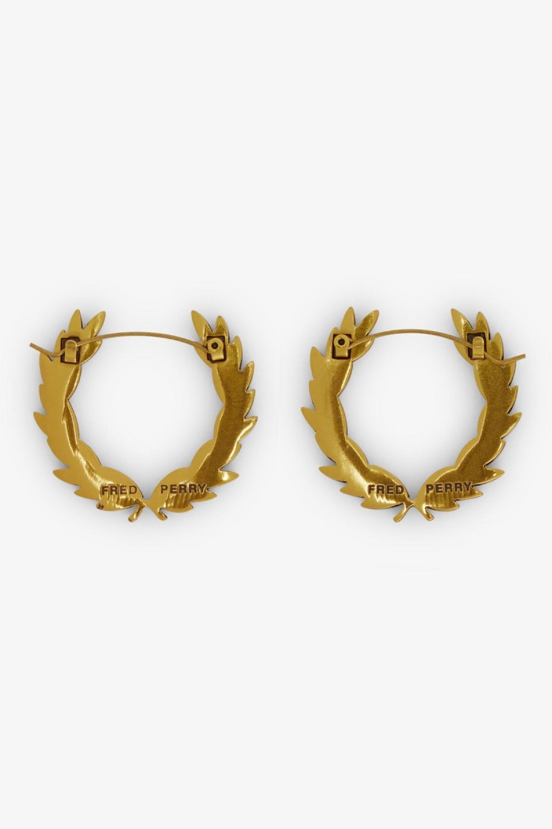 Joyería Fred Perry Laurel Wreath Earrings Accessories Dorados | MXQAV94065