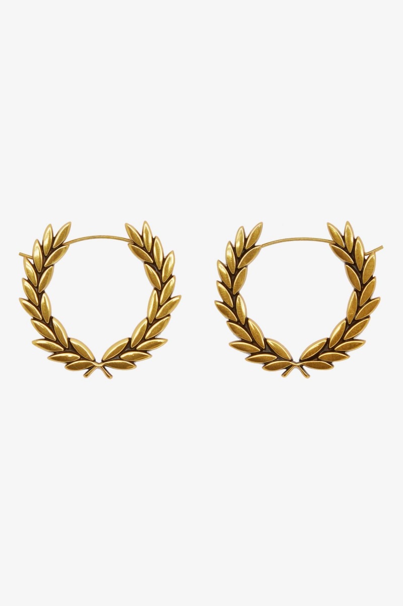 Joyería Fred Perry Laurel Wreath Earrings Accessories Dorados | MXQAV94065