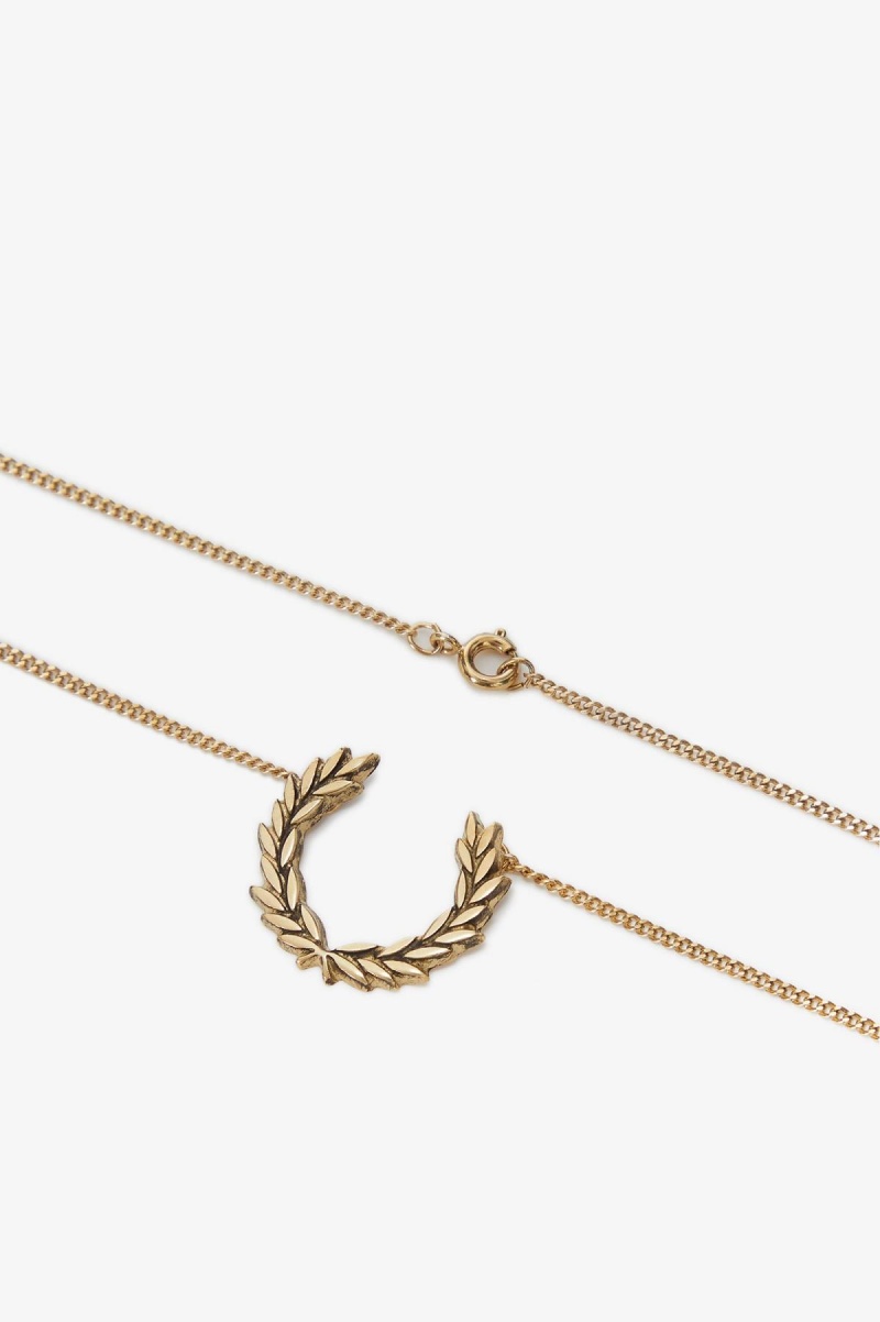 Joyería Fred Perry Laurel Wreath Necklace Accessories Dorados | DMXVO44860