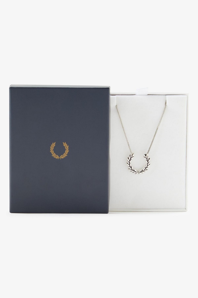 Joyería Fred Perry Laurel Wreath Necklace Accessories Plateados | MXZDE56083