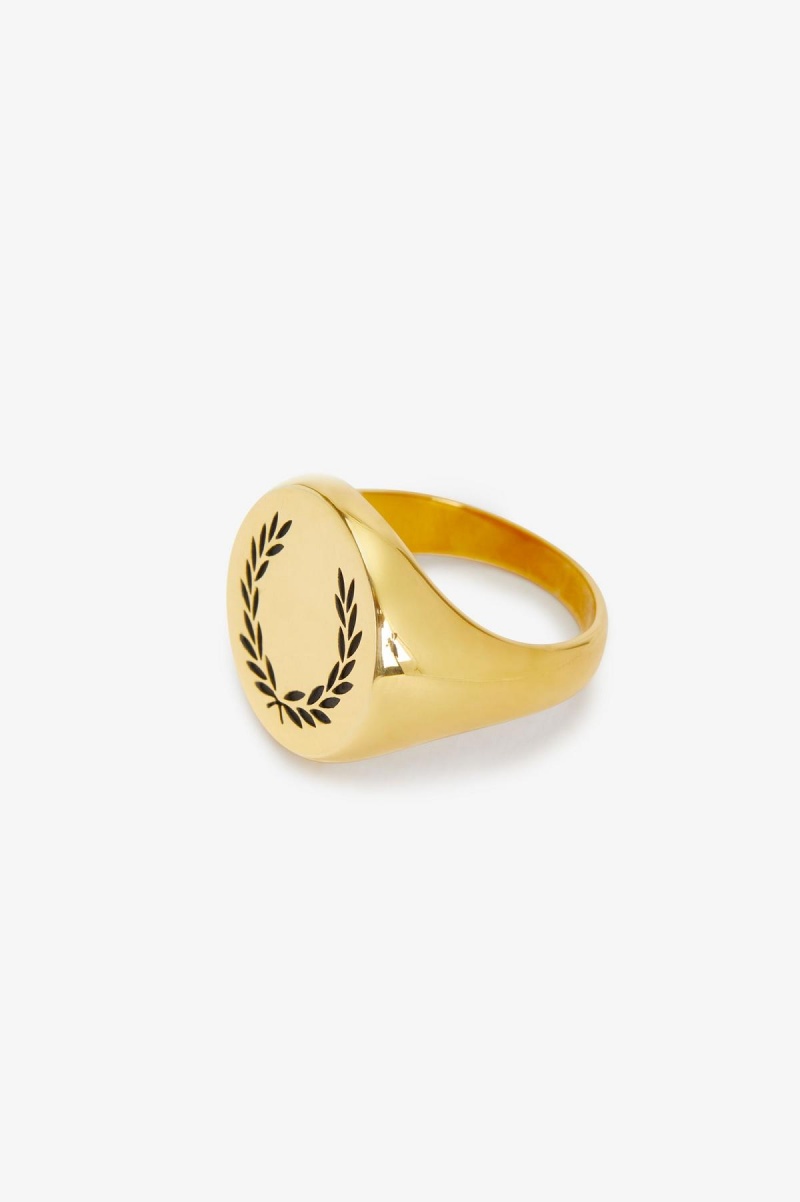 Joyería Fred Perry Laurel Wreath Ring Accessories Dorados | DMXKV44039