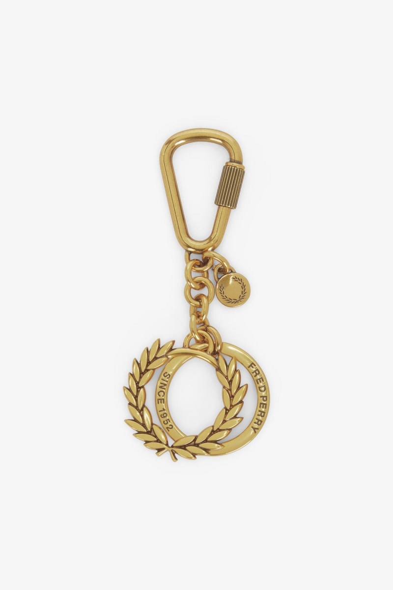 Lifestyle Fred Perry Laurel Wreath Keyring Accessories Dorados | SMXVO15437