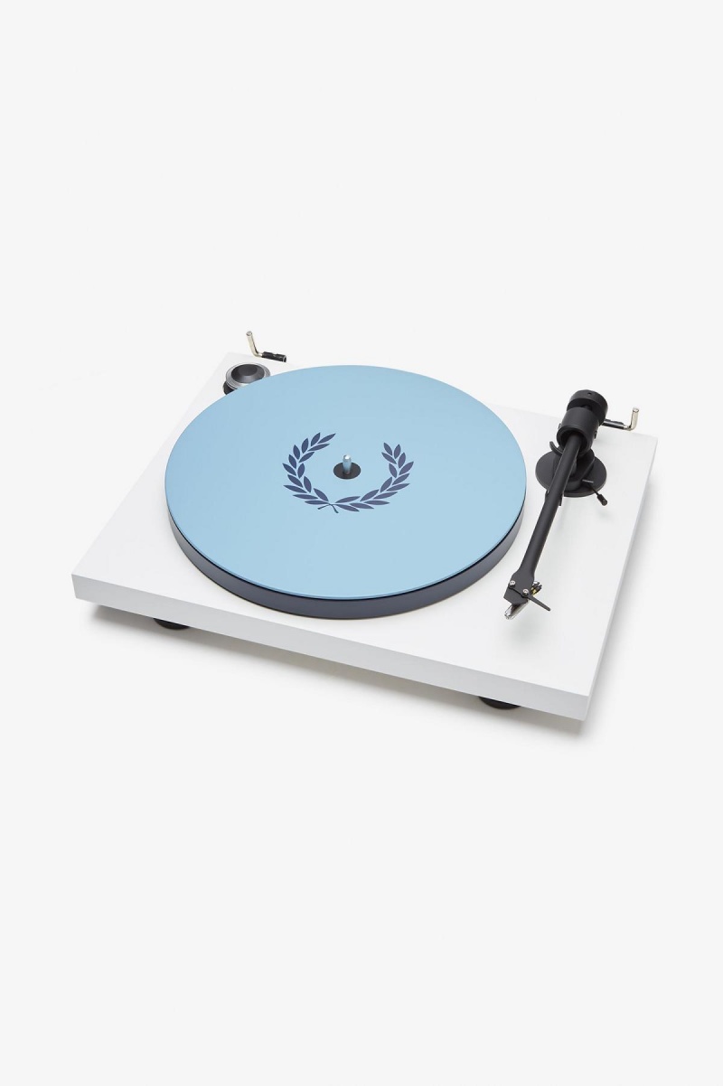 Lifestyle Fred Perry Record Deck Accessories Blancos Azul Marino | MXDYB34050