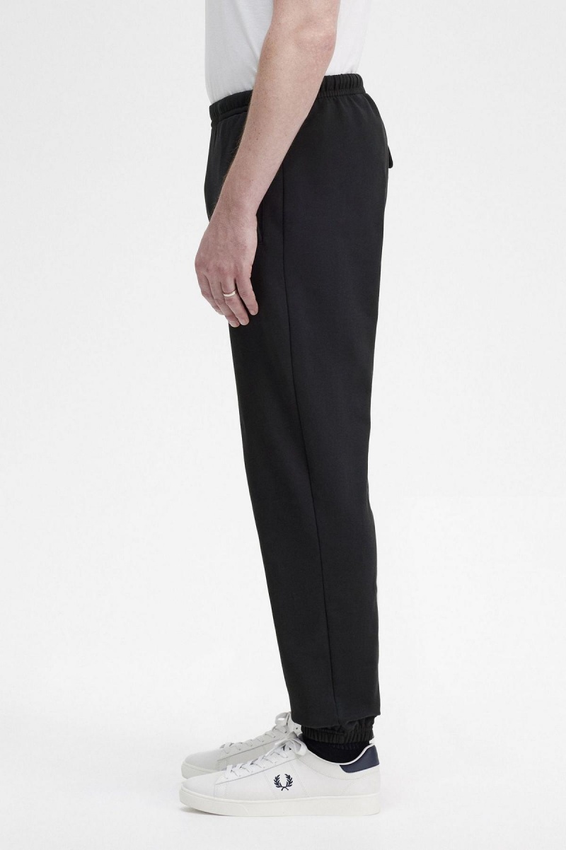 Pantalones Fred Perry Badge Detail Pista Pants Hombre Negros | GMXEC23193