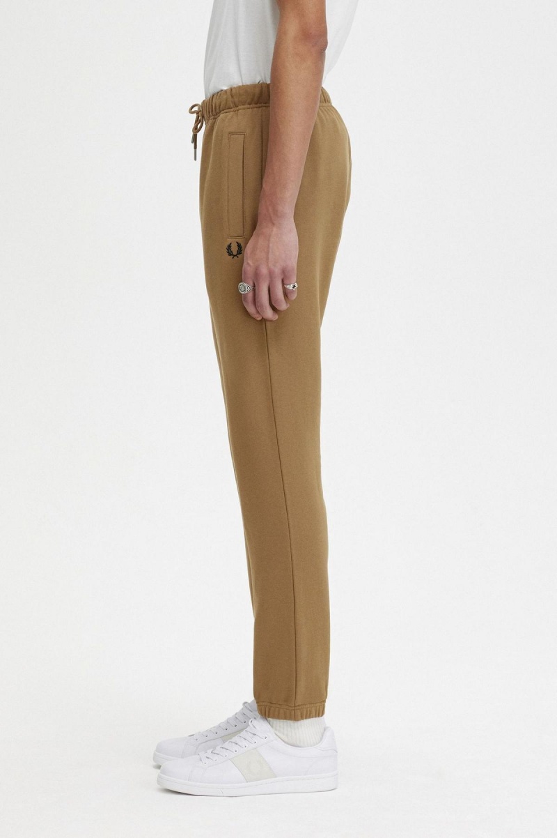 Pantalones Fred Perry Loopback Sweatpants Hombre Shaded Stone / Burnt Tobacco | MXJZR65509