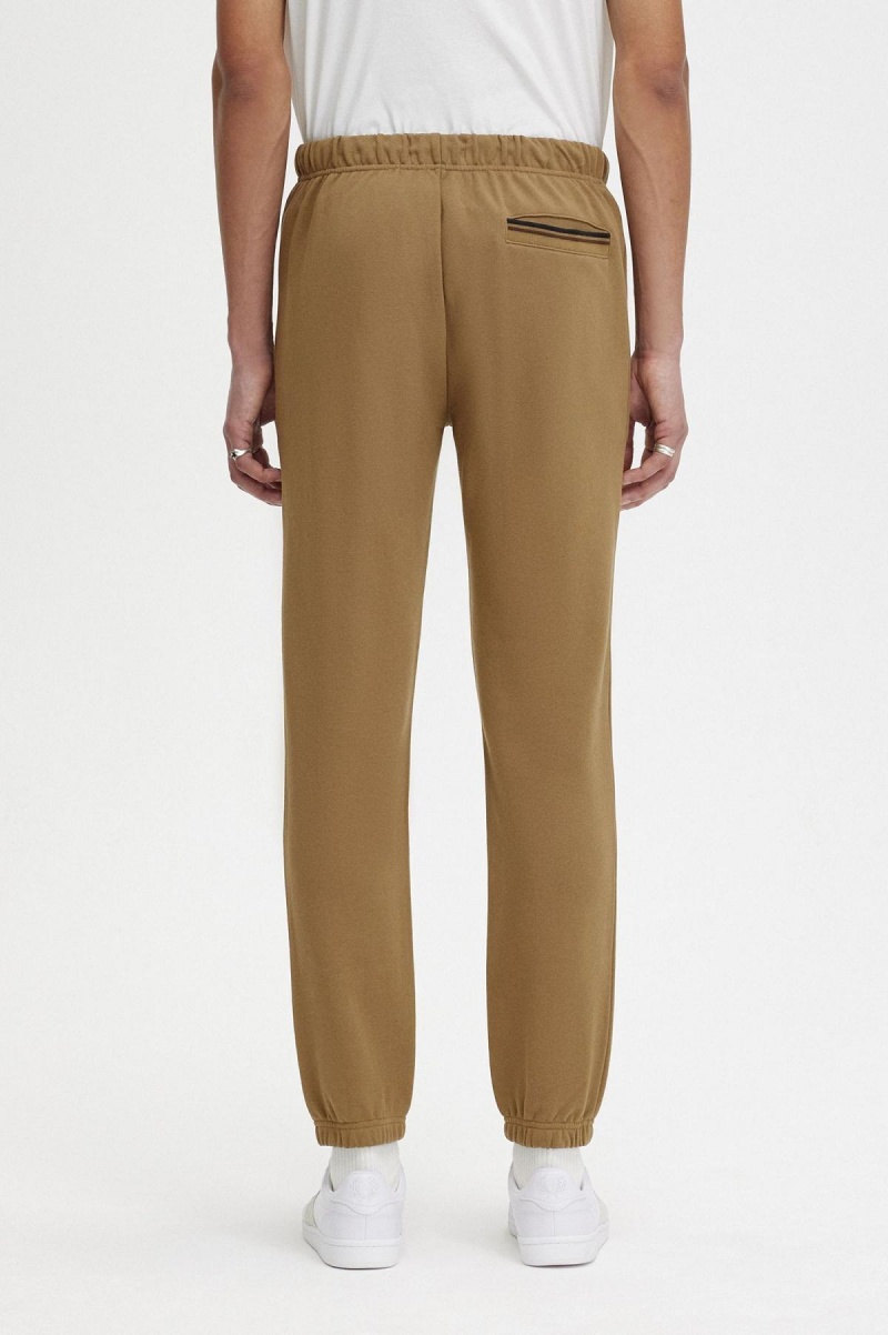 Pantalones Fred Perry Loopback Sweatpants Hombre Shaded Stone / Burnt Tobacco | MXJZR65509