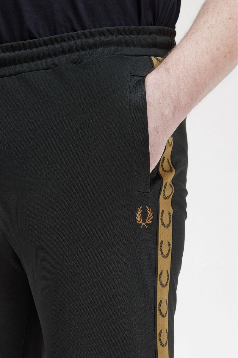 Pantalones Fred Perry Taped Pista Pants Hombre Negros | UMXTG20270