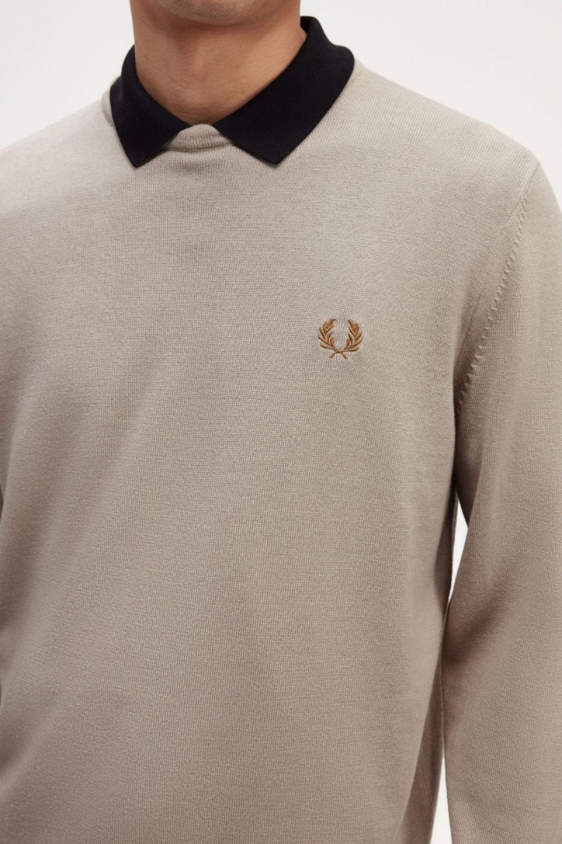 Prendas De Punto Fred Perry Classic Crew Neck Jumper Hombre Azules | LMXTR10048