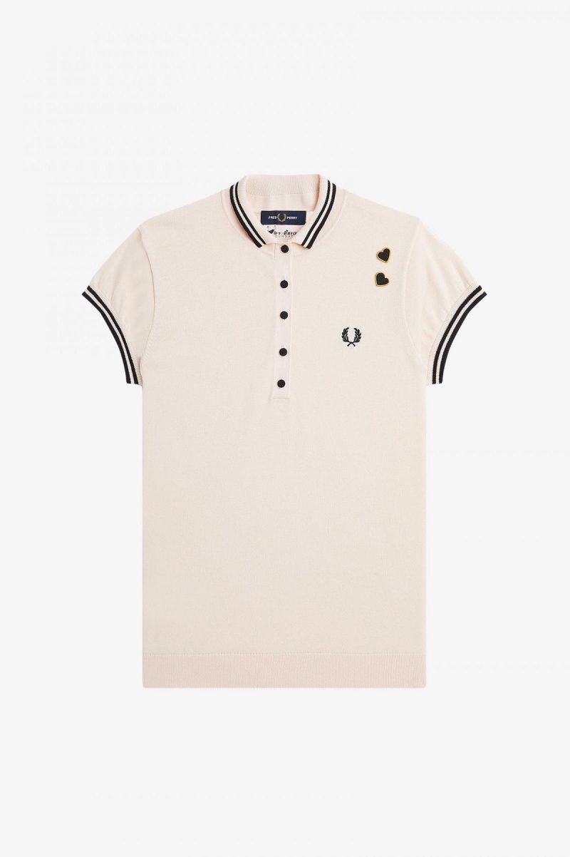 Prendas De Punto Fred Perry De Punto Shirt Mujer Rosas | MXICD25178