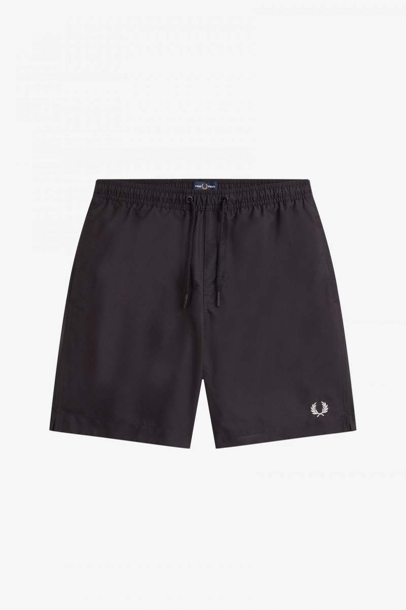 Short Fred Perry Classic Hombre Negros | DMXVO66092