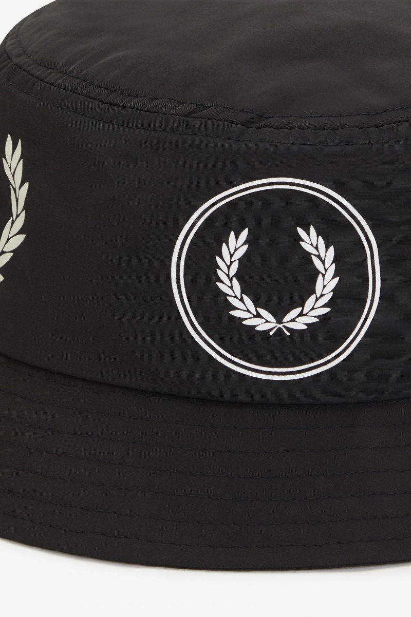 Sombrero Fred Perry Estampados Branding Bucket Accessories Negros | FMXUI76095