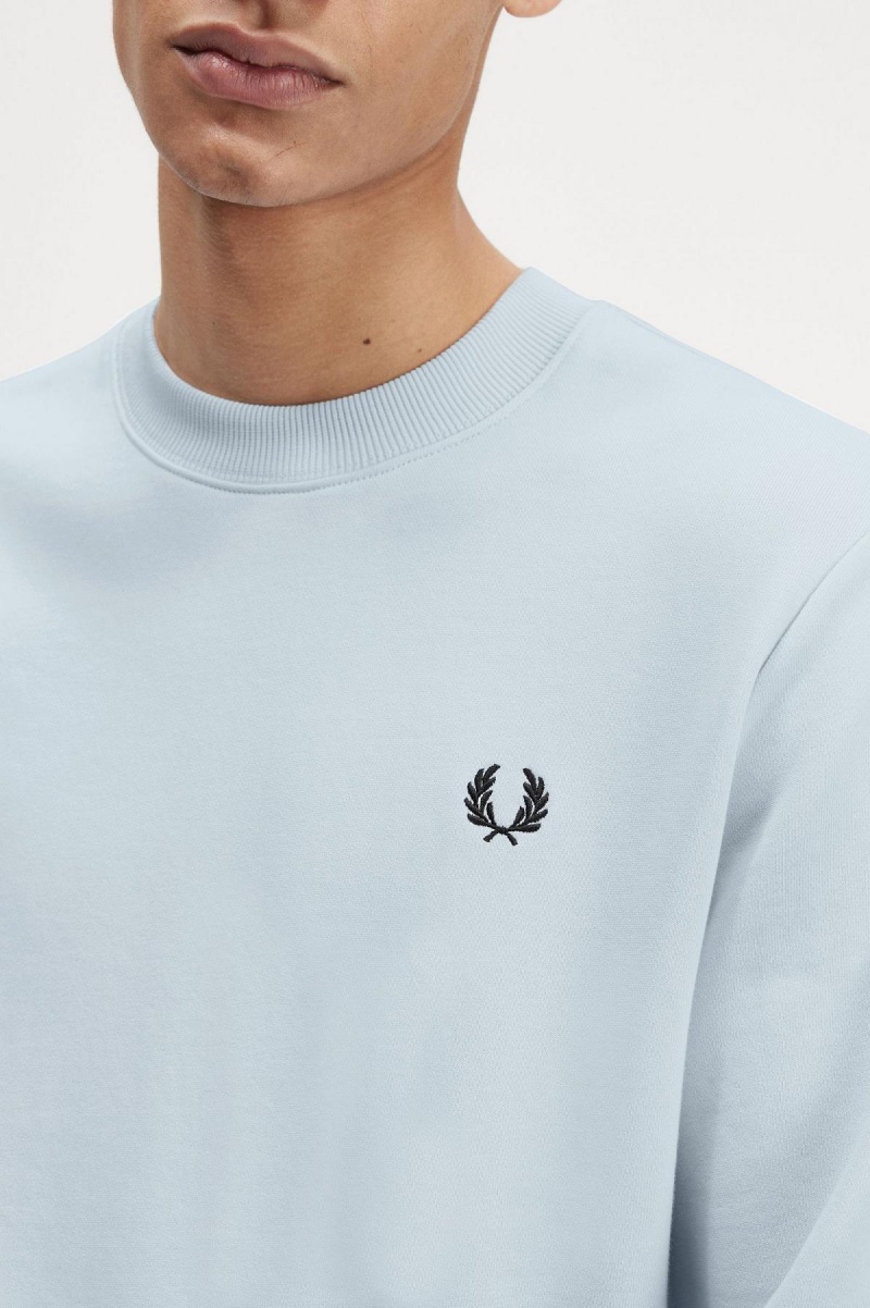 Sudaderas Fred Perry Crew Neck Hombre Azules | MXDYB38309