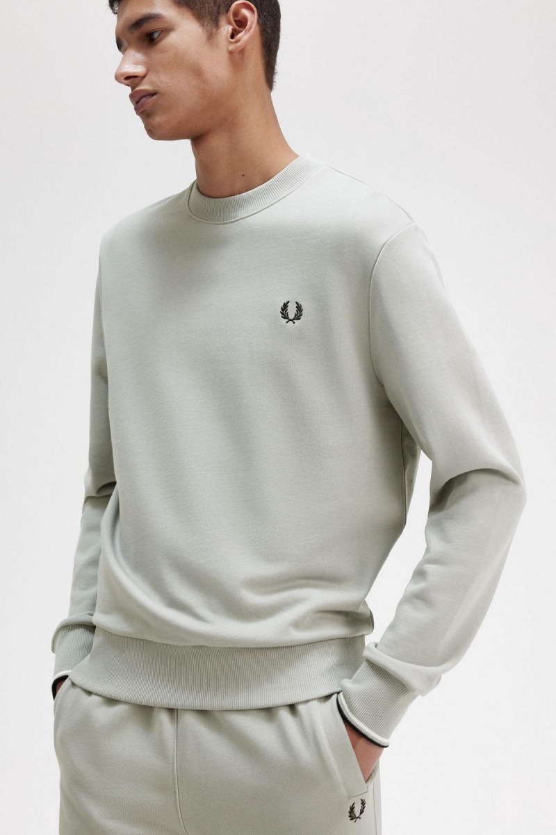 Sudaderas Fred Perry Crew Neck Hombre Limestone | XMXBH94757