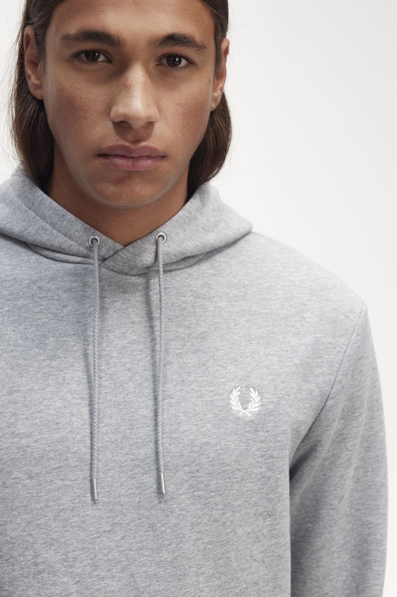 Sudaderas Fred Perry Tipped Encapuchado Hombre Steel Marl | BMXSO16631