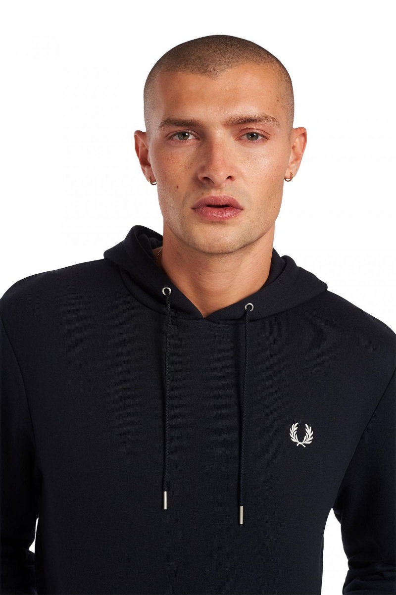 Sudaderas Fred Perry Tipped Encapuchado Hombre Azul Marino | MXDFL48593