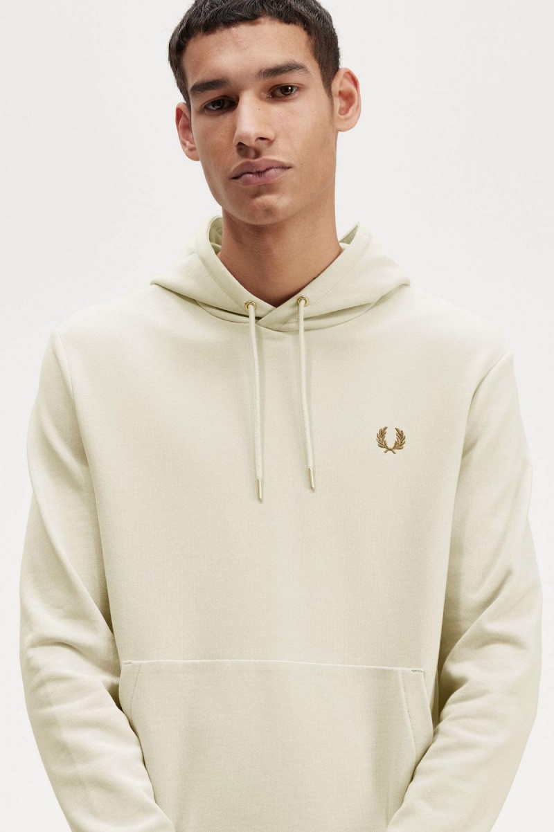 Sudaderas Fred Perry Tipped Encapuchado Hombre Oatmeal | BMXSO12966