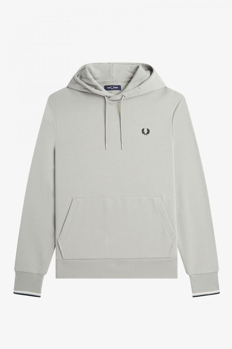 Sudaderas Fred Perry Tipped Encapuchado Hombre Limestone | EMXHC49655