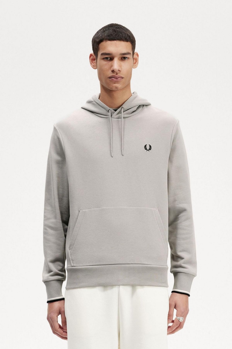 Sudaderas Fred Perry Tipped Encapuchado Hombre Limestone | EMXHC49655