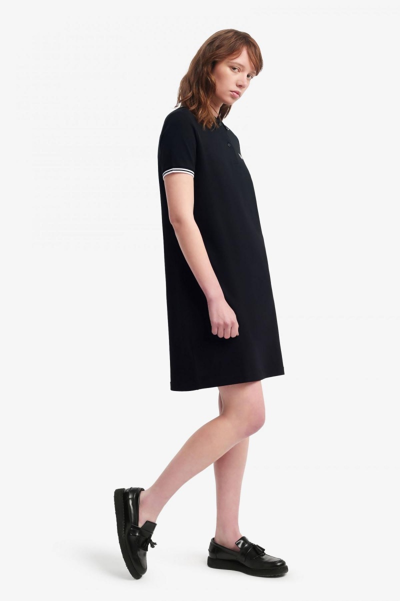 Vestido Fred Perry Twin Tipped Fred Perry Mujer Negros | FMXHY93062