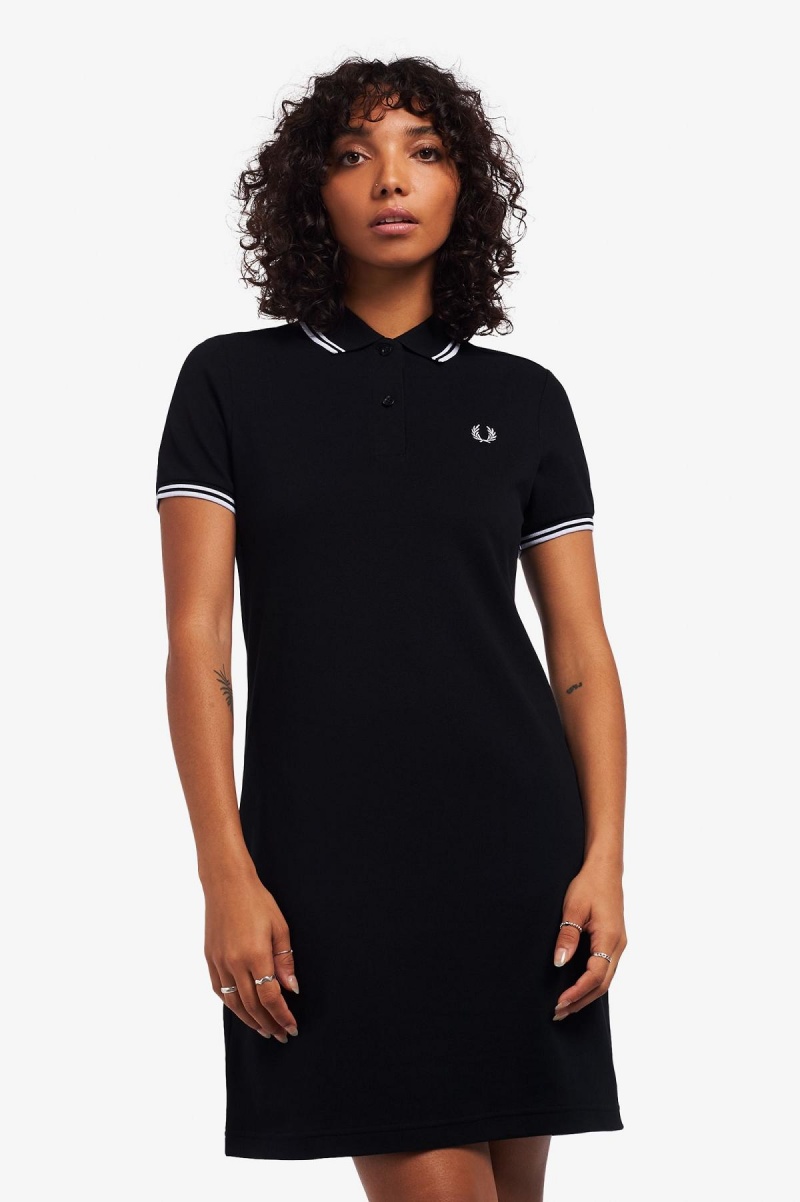 Vestido Fred Perry Twin Tipped Fred Perry Mujer Negros | FMXHY93062