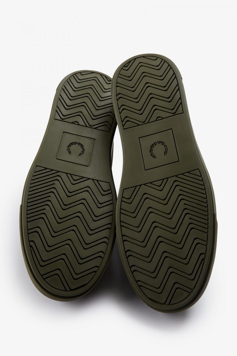 Zapatos Fred Perry B71 Hombre Verdes Dorados | MMXFT75749