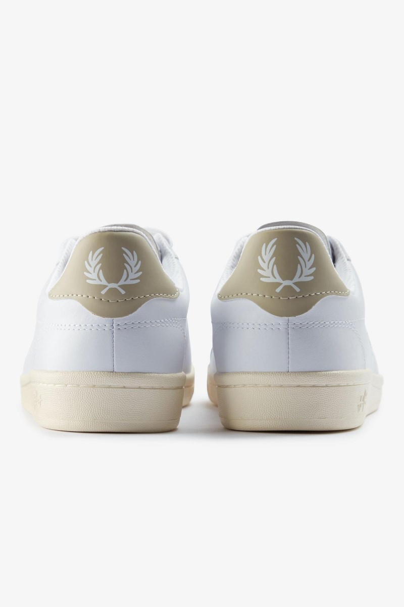 Zapatos Fred Perry B721 Hombre Blancos Azules | DMXKV75202