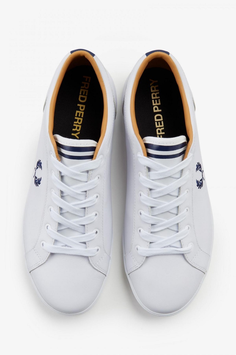 Zapatos Fred Perry Baseline Hombre Blancos | MXCVG16578