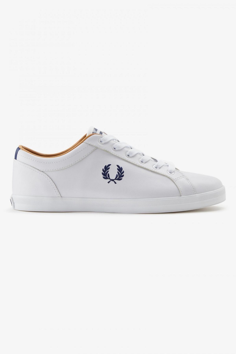 Zapatos Fred Perry Baseline Hombre Blancos | MXCVG16578