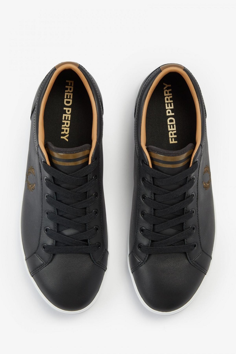 Zapatos Fred Perry Baseline Hombre Negros | PMXQX48181