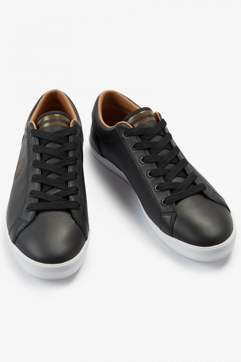 Zapatos Fred Perry Baseline Hombre Negros | PMXQX48181