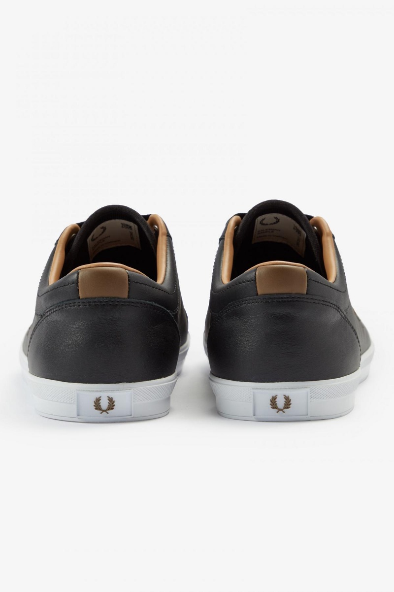 Zapatos Fred Perry Baseline Hombre Negros | PMXQX48181