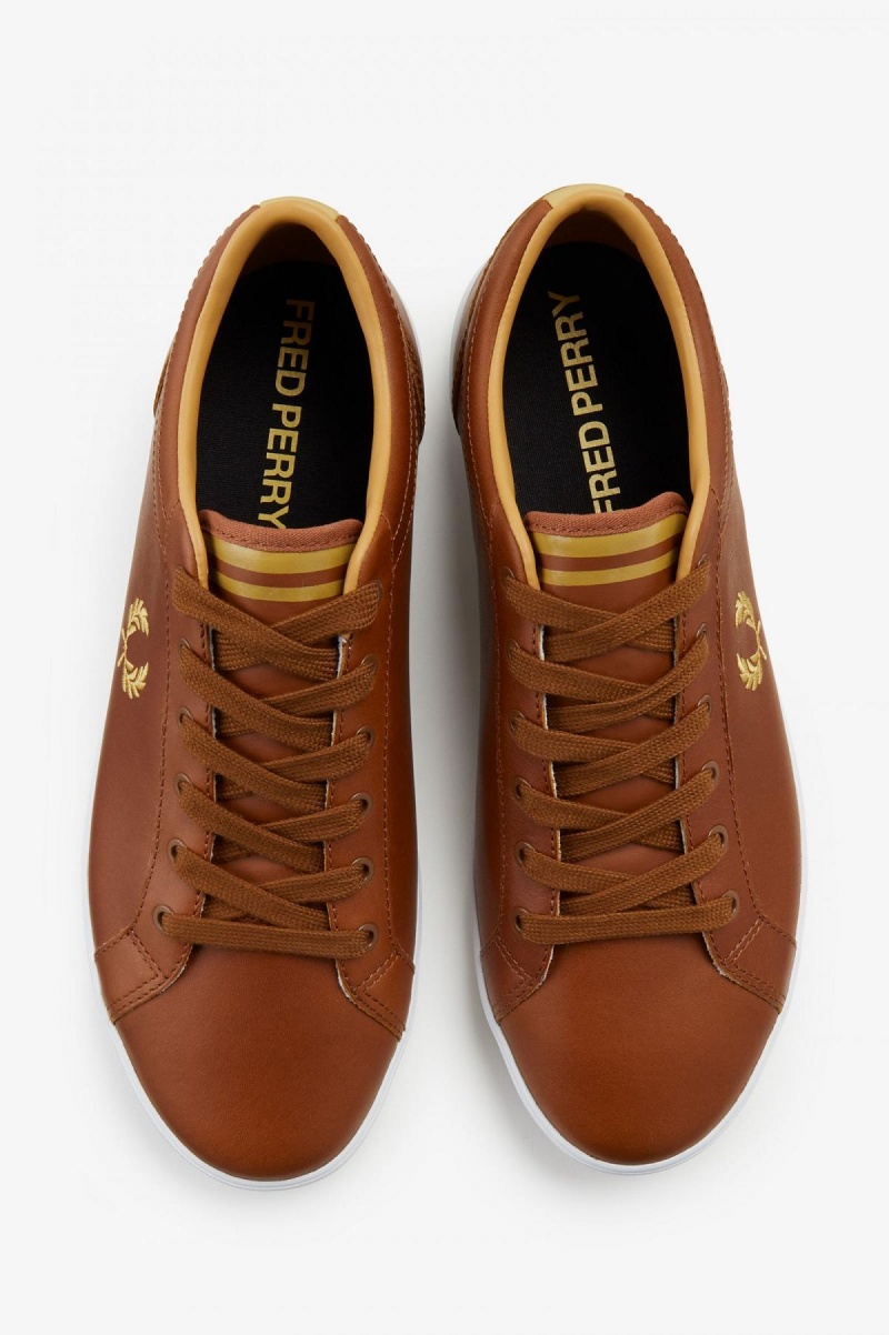 Zapatos Fred Perry Baseline Hombre Tan | BMXSO98673