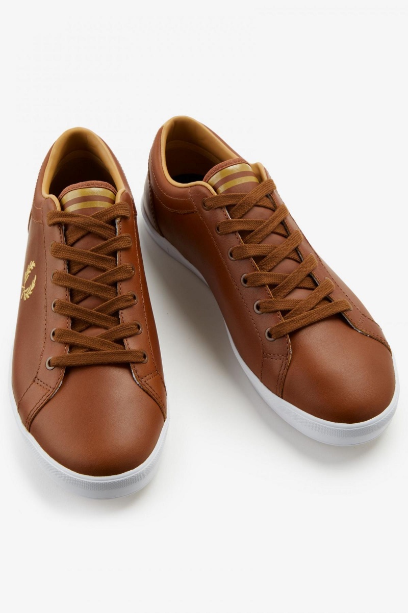 Zapatos Fred Perry Baseline Hombre Tan | BMXSO98673