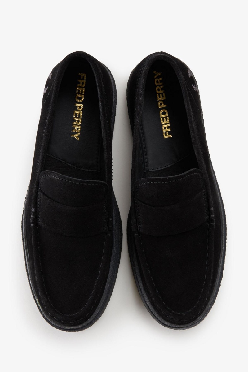 Zapatos Fred Perry Dawson Loafer Hombre Negros | MXEAH17361