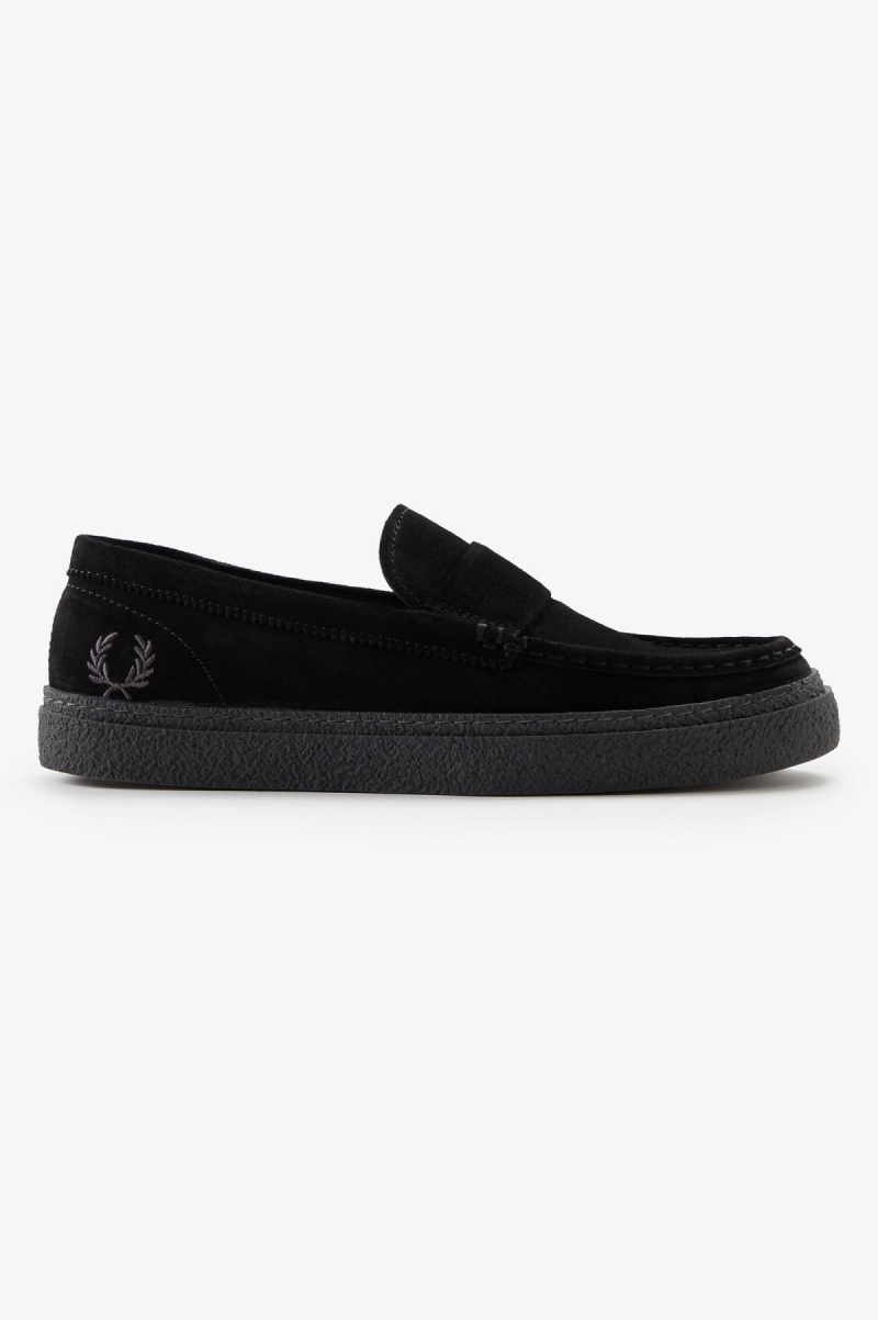 Zapatos Fred Perry Dawson Loafer Hombre Negros | MXEAH17361