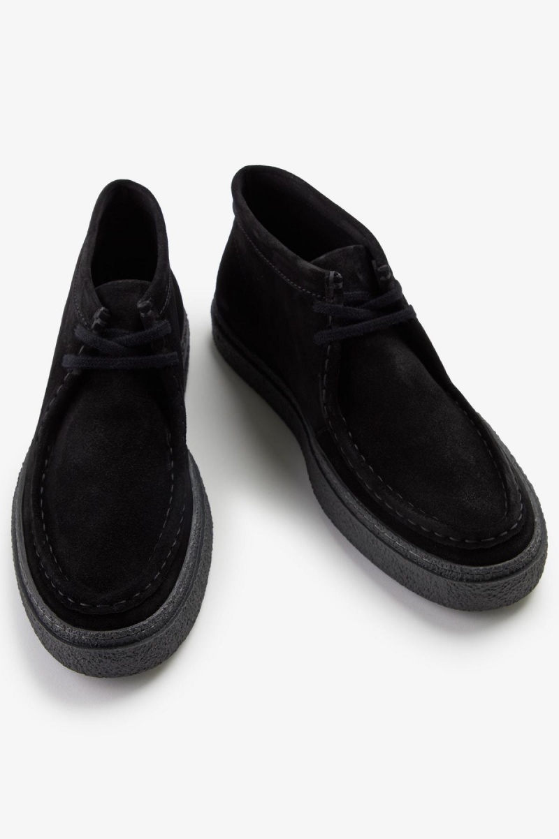 Zapatos Fred Perry Dawson Mid Hombre Negros | MMXHR25477