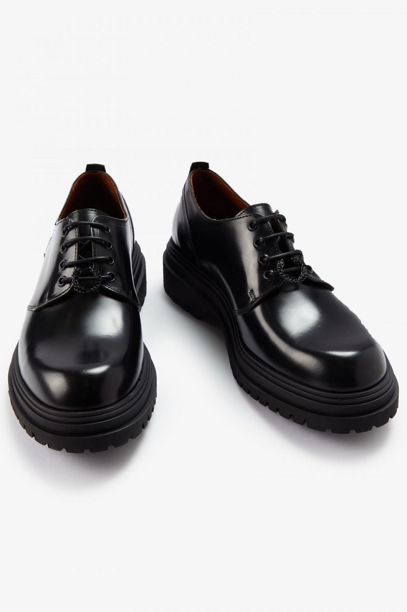 Zapatos Fred Perry Derby Hombre Negros | TMXWZ67047