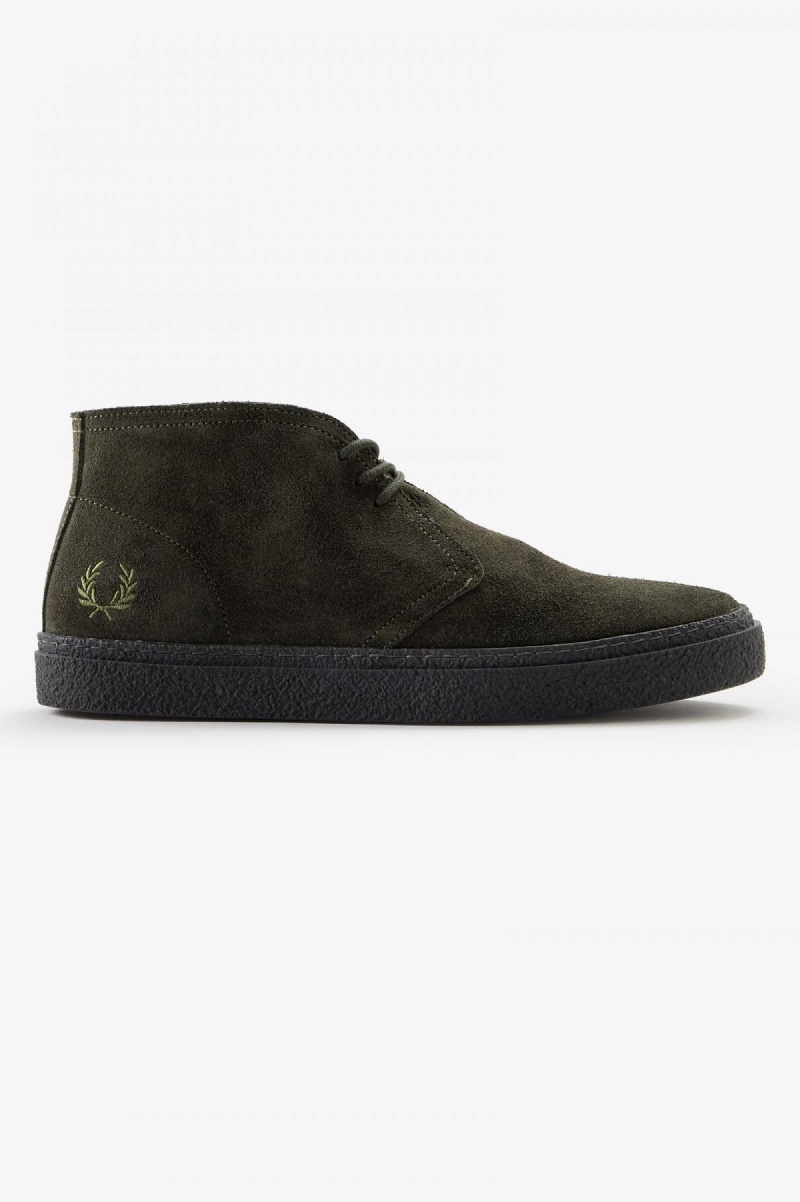 Zapatos Fred Perry Hawley Hombre Verdes | DMXKV17504